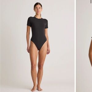 XS Black T-Shirt Bodysuit Quince